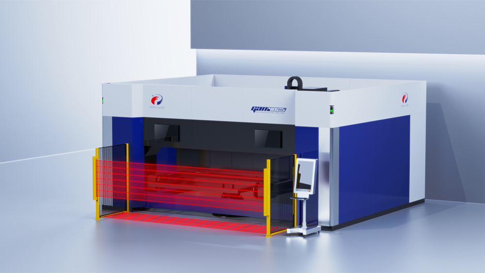 Pentalaser-machine-gan-series-3d-laser-cutting-machine-safety-light